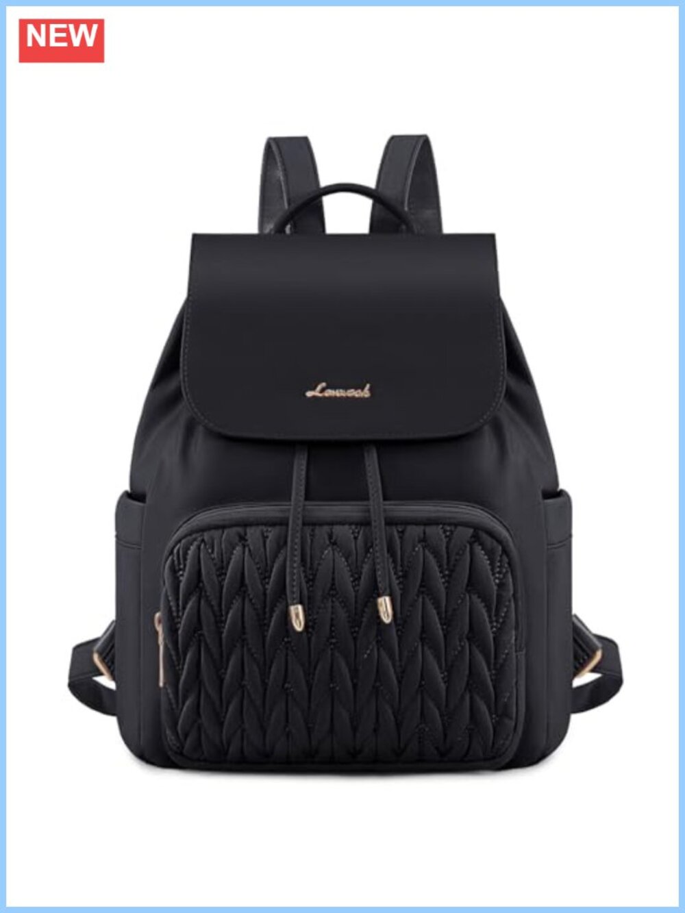 Mini Quilted Backpack Purse Lightweight Water-Resistant Polyester Daily Travel
